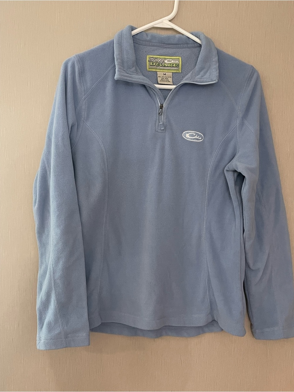 Lady Drake womenâs medium Light Blue Quarter-Zip Fleece Pullover